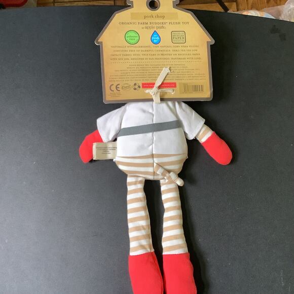 Organic Farm Buddies Pork Chop Pig Plush Toy - NWT - Hypoallergenic - - Picture 4 of 5